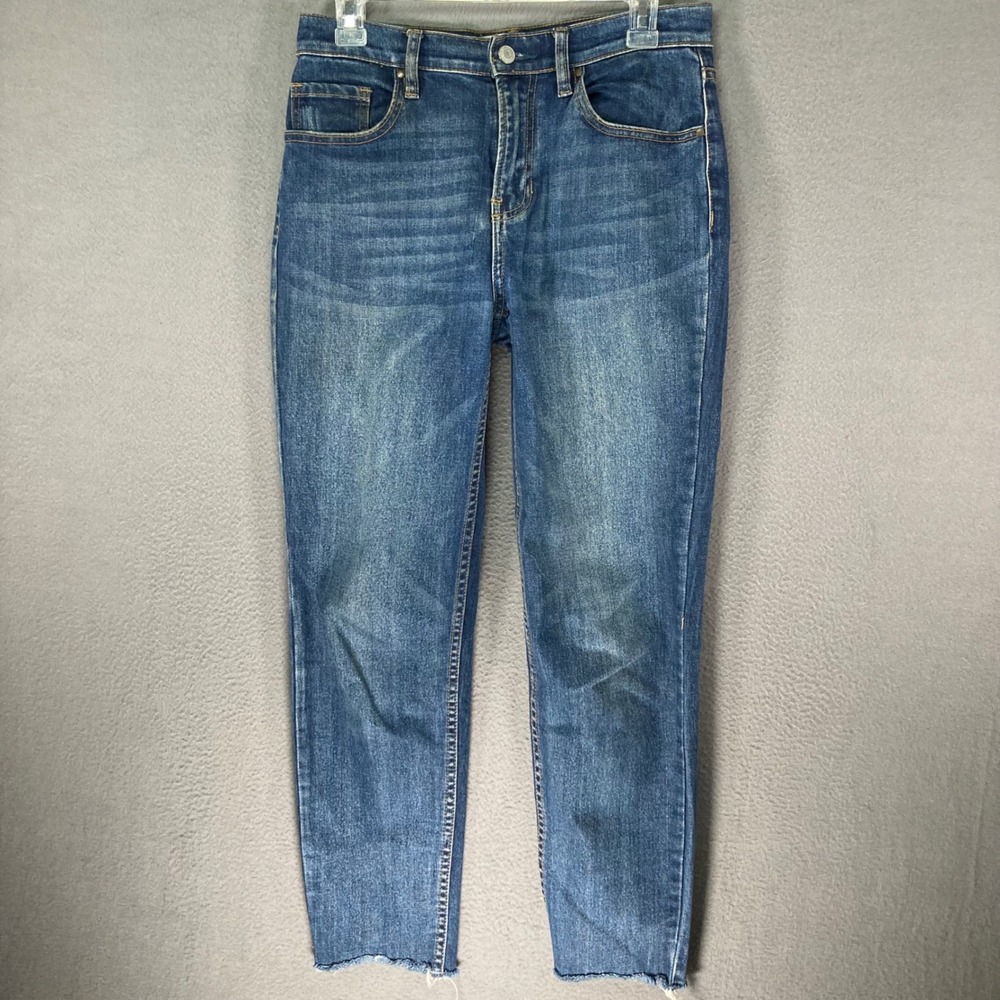 PacSun Vintage Icon Jeans Womens 26 Blue‎ Straight Leg Raw Hem Y2K Denim